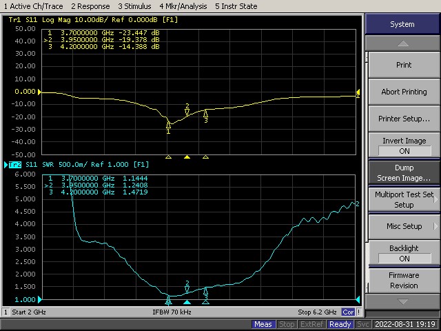 UWB اينٽينا اومني ڊائريڪشنل فائبر گلاس اينٽينا 3.7-4.2GHZ 100MM SMA VSWR