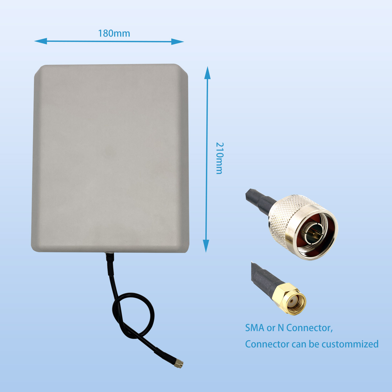 ദിശാസൂചന ഫ്ലാറ്റ് പാനൽ ആന്റിന 900MHz 7dBi ഡിം 1500